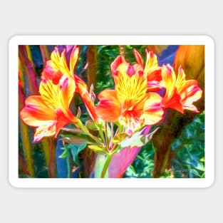 Alstroemeria Peruvian Lily Flowers Sticker